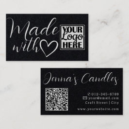 Logo-QR-Code Einfaches Kraftpapier aus Liebe Visitenkarte