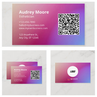 Logo QR Code Esthetician Salons Wellness-Center Mo Visitenkarte