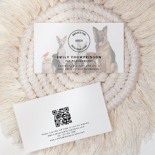 Logo QR Code Foto Overlay Pet Fotograf Visitenkarte