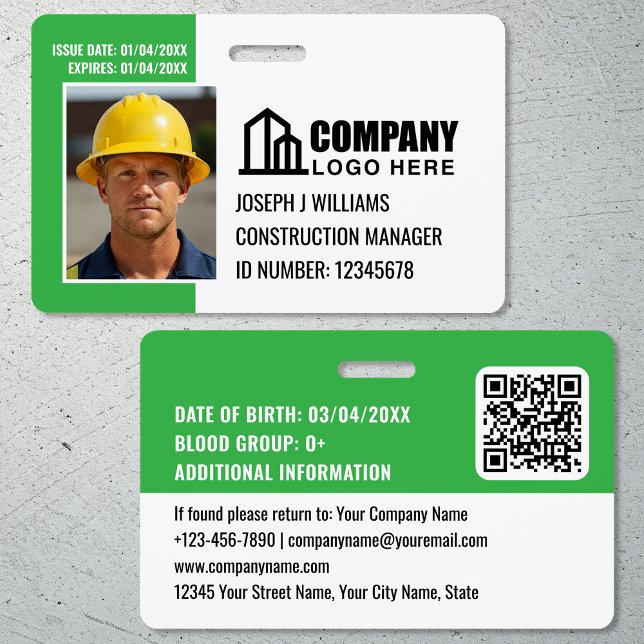 Logo-QR-Code für benutzerdefinierte Baustelle-ID Ausweis (Von Creator hochgeladen)