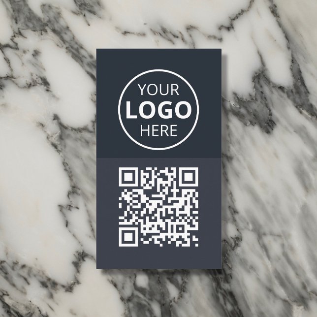 Logo QR-Code Minimalistisch grau Visitenkarte (Von Creator hochgeladen)