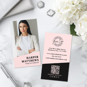 Logo QR Code Rosa Rouge Visitenkarte