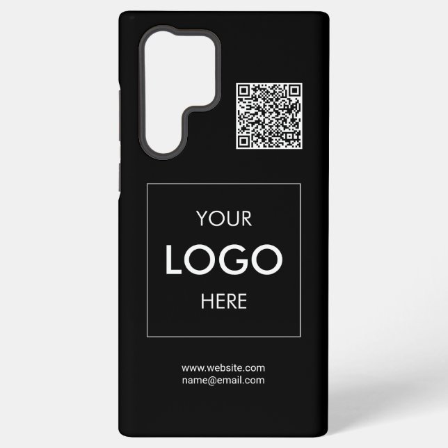 Logo QR-Code Schwarz Samsung Galaxy Hülle (Rückseite)