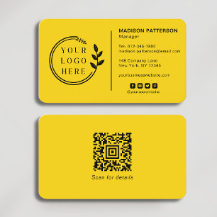 Logo QR-Code Social Media Corporate Modern Visitenkarte