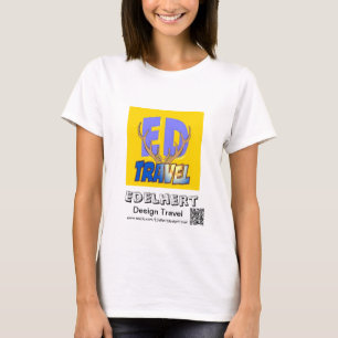 Logo & QR-Code T - Shirt Edelhert Design Travel