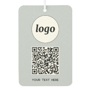 Logo QR Code Text Business Promotion Powder Blau Autolufterfrischer