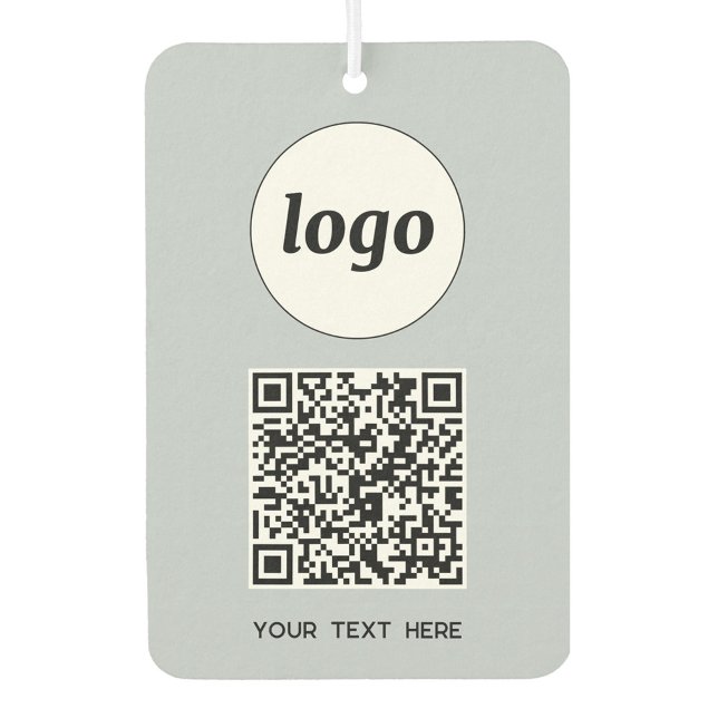 Logo QR Code Text Business Promotion Powder Blau Autolufterfrischer (Simple logo QR code custom text business branding promotional car motor vehicle air freshener)