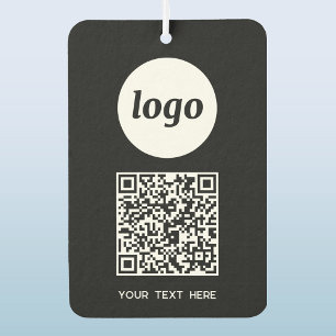 Logo QR Code Text Geschäftswerbung schwarz Autolufterfrischer