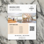 Logo QR Foto Business Marketing Flyer<br><div class="desc">Steigern Sie Ihr Geschäft mit unserem individuellen Flyer-Design! Unser Flyer zeigt Ihr Logo und zwei faszinierende Fotos, die Ihre Aufmerksamkeit auf Ihre Marke zeichne. Unten stehend werden die von Ihnen angebotenen Dienstleistungen sowie ein komfortabler QR-Code für den einfachen Zugang zu Ihrer Website oder zu den sozialen Medien hervorgehoben. Verpassen Sie...</div>