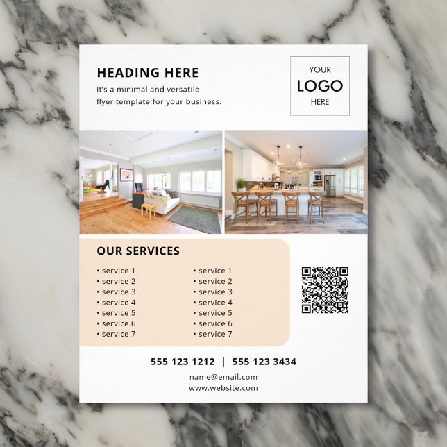 Logo QR Foto Business Marketing Flyer (Von Creator hochgeladen)