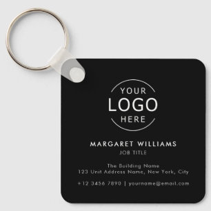 Logo QR Minimalistische Berufliche Visitenkarte Schlüsselanhänger