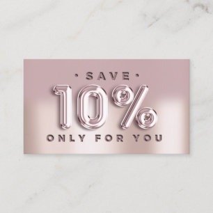 Logo QRCODE 10%OFF Discount Insert Card Rose Visitenkarte