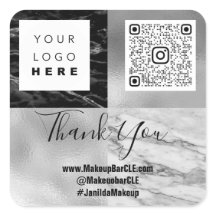 Logo QRCode Name Danke Shopping Marble Gray Geomet