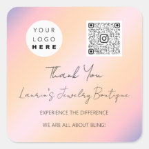 Logo QrCode Online Shop Holografisch