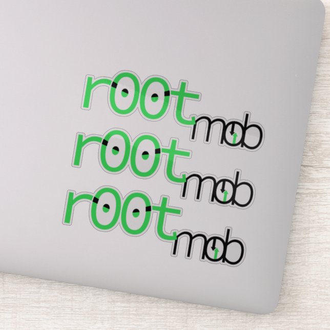 Logo r00tmob autocollants v2 (Détail)