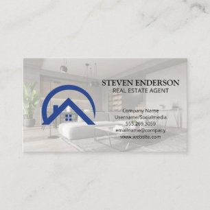 Logo "Real Anwesen Agent"   Modernes Inneres Visitenkarte