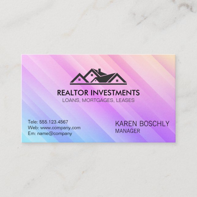 Logo "Real Anwesen Agent" | Wohnimmobilien Visitenkarte (Vorderseite)