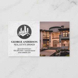 Logo "Real Anwesen Gebäude" Luxus-Anwesen Visitenkarte
