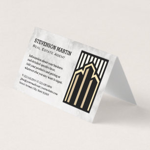 Logo "Real Anwesen Gebäude"   Marmor Visitenkarten