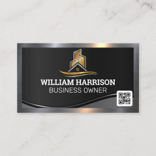 Logo "Real Anwesen" QR Code Business Card Visitenkarte