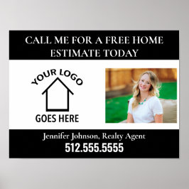 Logo-Realtor-Marketing für benutzerdefinierte Real Poster