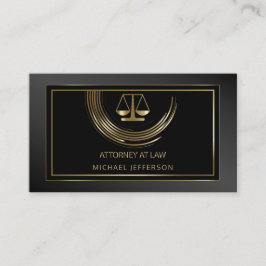 Logo-Rechtsanwalt am Gesetz - Schwarzes und Gold Visitenkarte