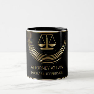 Logo-Rechtsanwalt am Gesetz - Schwarzes und Gold Zweifarbige Tasse