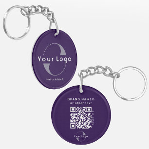 Logo recto verso et code QR sur Purple Company Bus
