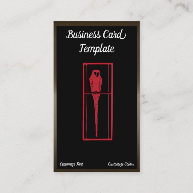Logo Red Parrot Business Card Visitenkarte (Vorderseite)