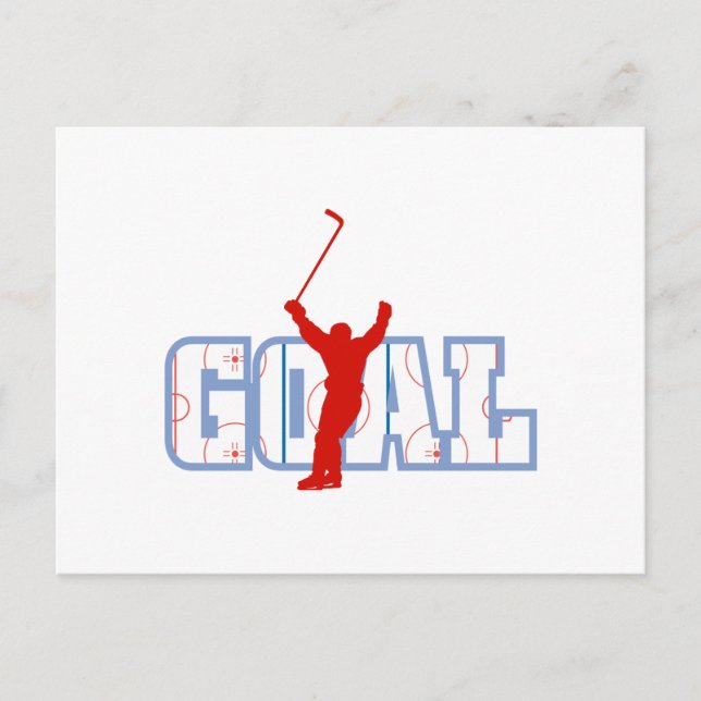 Logo - Red White & Blue Goal Postkarte (Vorderseite)