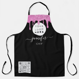 Logo Restaurant Bäckerei Catering Kuchen PinkDripB Schürze