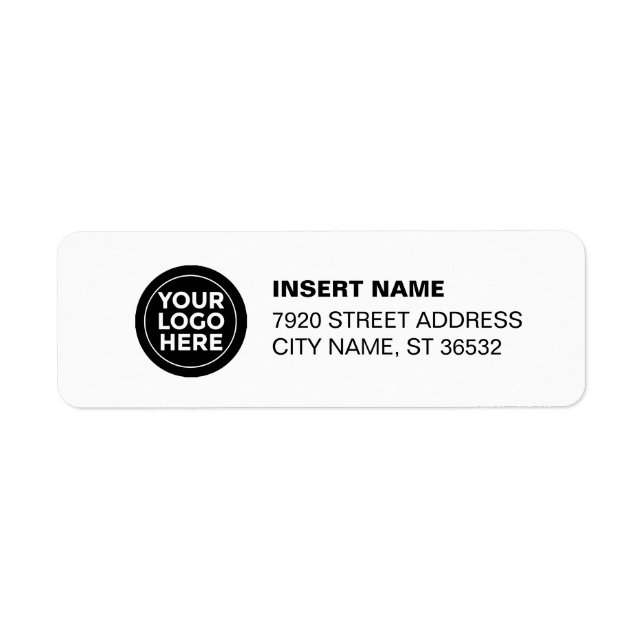 Logo Retourner les étiquettes d'adresse Noir et Bl (Devant)