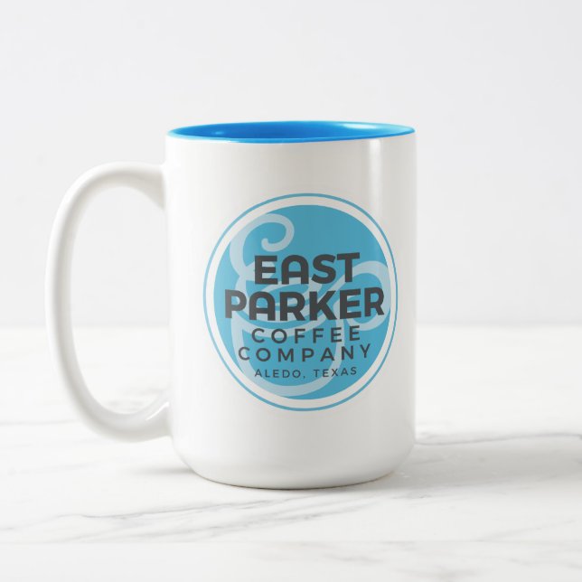 Logo rond est de Parker 15 onces. Tasse de tasse (Gauche)