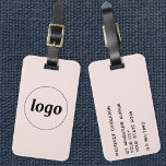 Logo Rosa Geschäft Gepäckanhänger<br><div class="desc">Einfaches Logo-Design für Ihr Unternehmen. Ersetzen Sie das Logo und die Details durch Ihre eigenen und ändern Sie die Hintergrundfarbe im Designwerkzeug, um sie anzupassen. Ideal als Werbeartikel für Kunden, Kunden und Mitarbeiter, für Geschäftsreisen und Messen.</div>