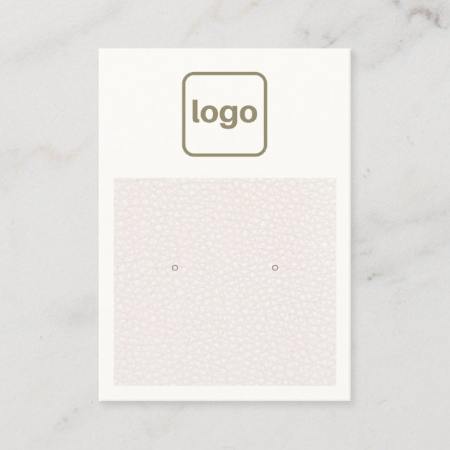 Logo-Rosa-Leder hinzufügen Visitenkarte (Vorderseite)