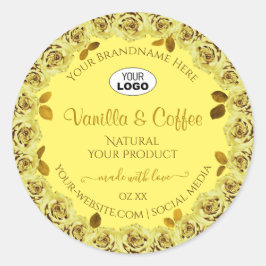 Logo Rose Flower Étiquette élégant