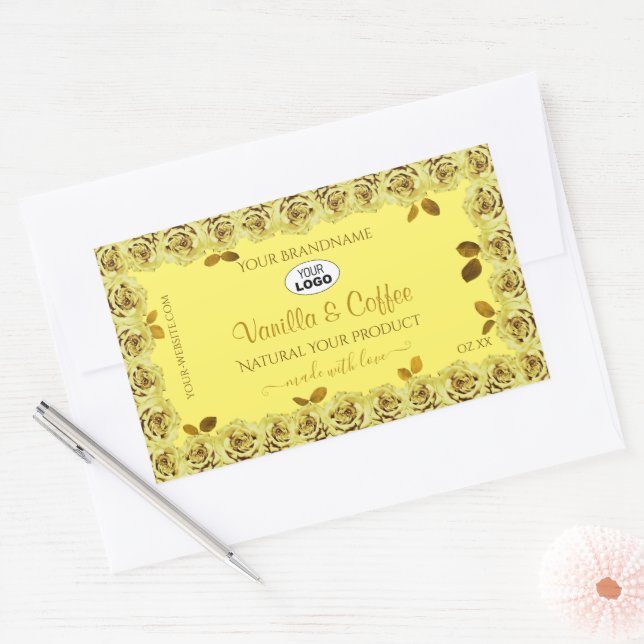 Logo Rose Flower Étiquette élégant (Enveloppe)
