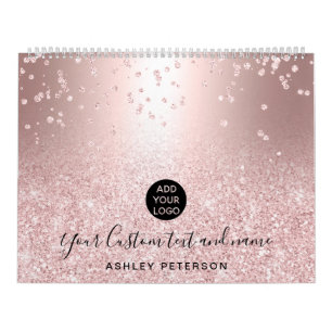 Logo Rose Gold Konfetti Metallische Ober-Glitzern Kalender