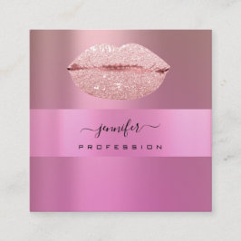 Logo Rose Ips Rosa Beruflich Makeup Artist Quadratische Visitenkarte