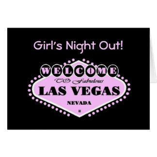 Logo rose Las Vegas "Fille's Night Out !" Carte