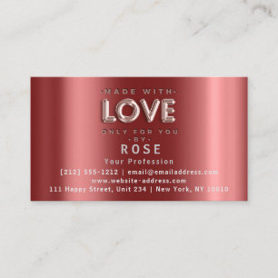 Logo Rose US-amerikanische Flagge Mad3 mit Liebe Terminkarte