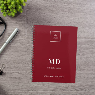 Logo rouge blanc monogramme initiales business 202