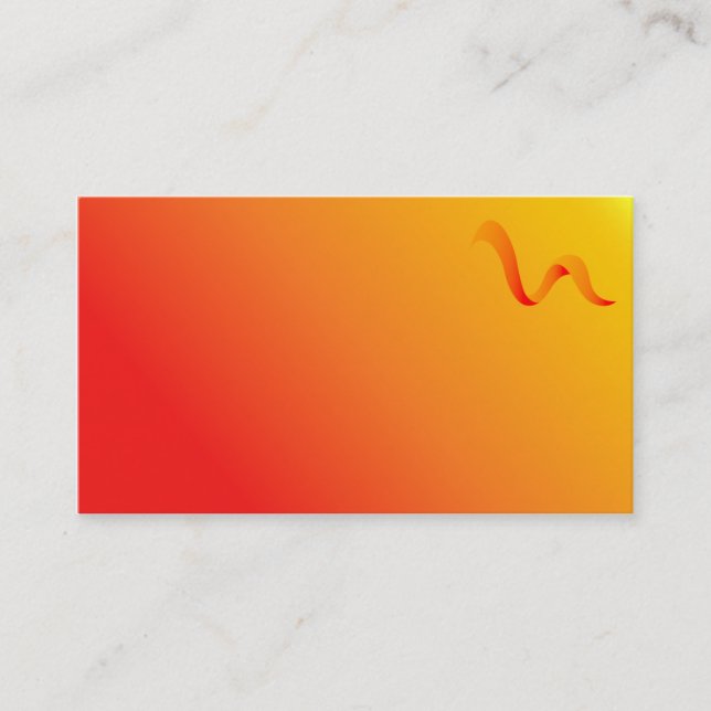 Logo rouge et orange, carte de visite (Devant)