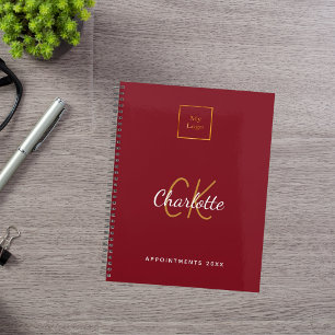 Logo rouge monogramme entreprise moderne 2026