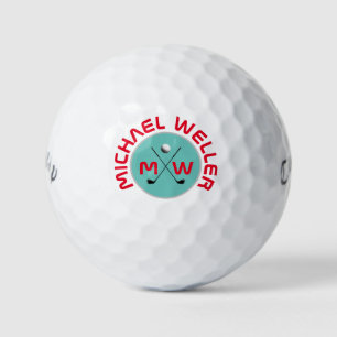 logo rouge rouge cool balles de golf