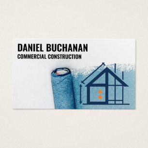 Logo Rouleaux de Peinture Logo Plan Bleu Maison