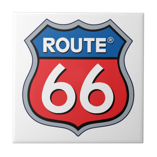 Logo "Route 66" Fliese (Vorderseite)
