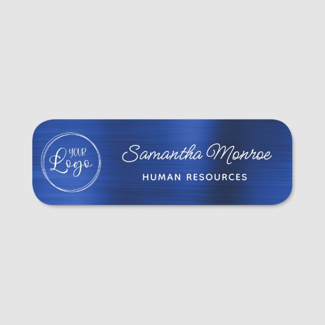 Logo Royal Navy Blue Foil Namensschild (Vorderseite)
