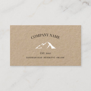 Logo russe de montagne carte de visite kraft