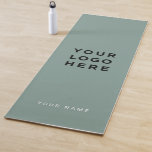 Logo Sage Green Name Unternehmen Werbeaktion Insta Yogamatte<br><div class="desc">Benutzerdefinierte Logo-Seite Name Unternehmen Werbe-Instagram Yoga Mat mit einer einfachen und modernen Vorlage mit Ihrem Geschäftslogo, Foto oder Bild und jedem personalisierten Text. Geben Sie Ihren Namen, Ihre Website oder Ihre soziale Netzwerkadresse ein.</div>